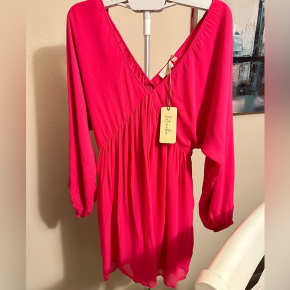 Anthropologie Letmebe Sheer Flowy Mini Dress - Picture 3 of 4